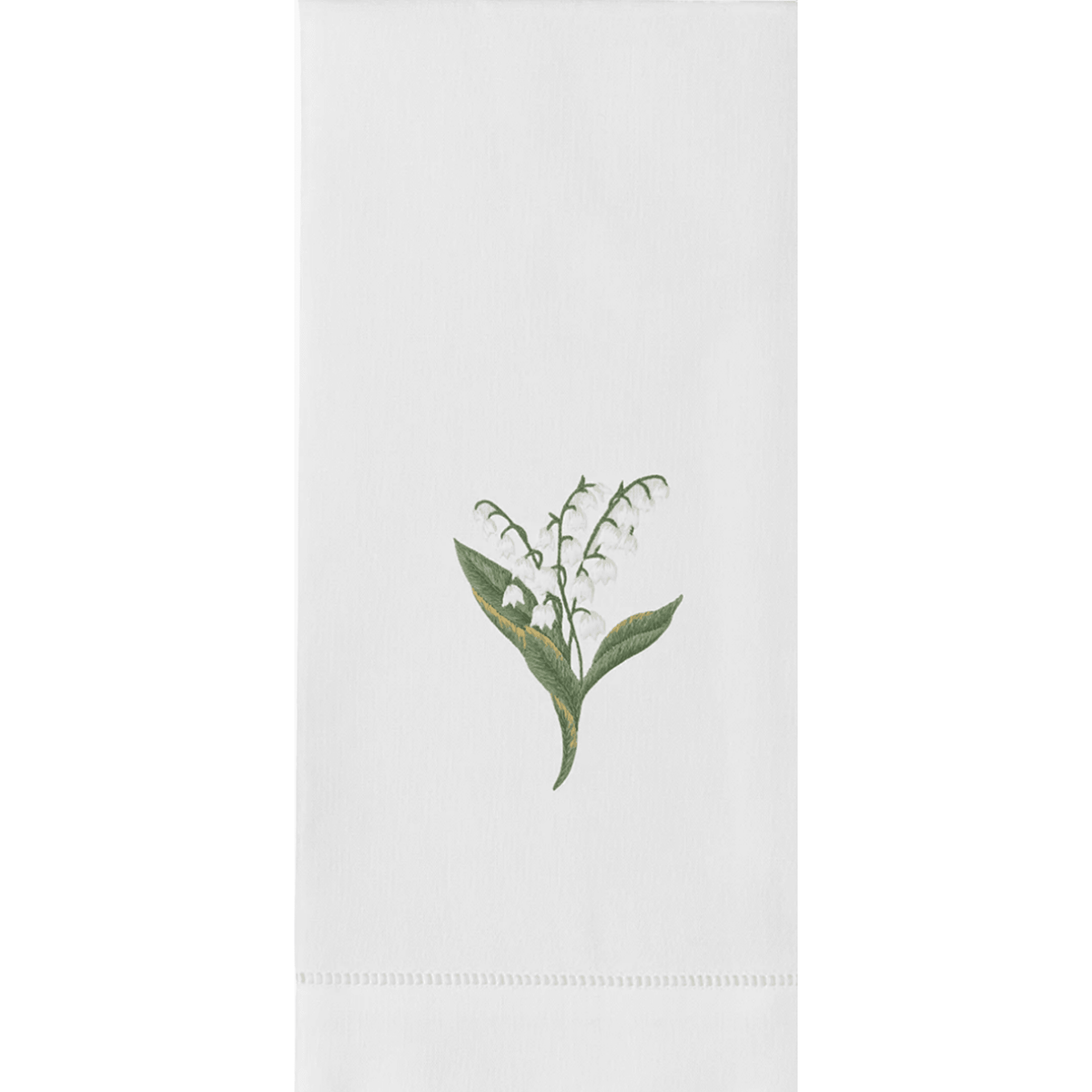 Set of 2 Lily of the Valley White Cotton Hand Towels – The Well