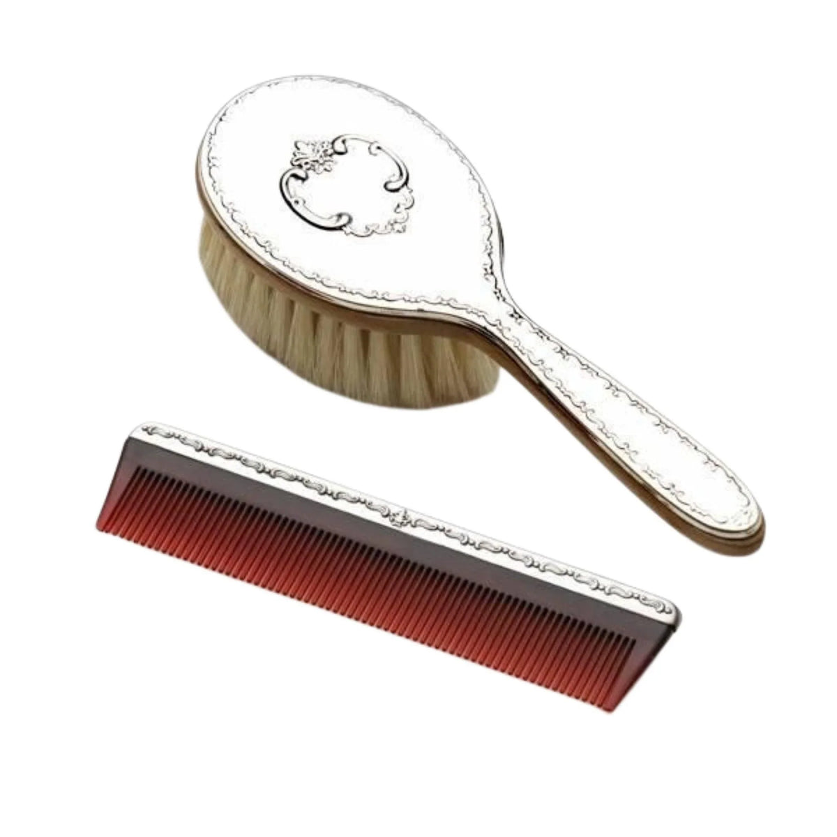 Baby brush and 2024 comb set silver