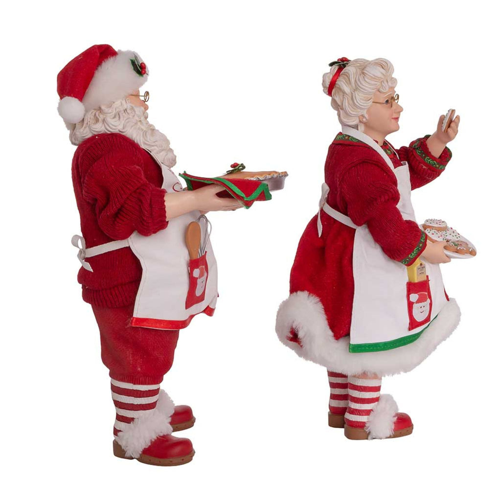 10.5" Fabriché™ Mr. and Mrs. Claus Dessert Set, 2-Piece Set-The Well Appointed House