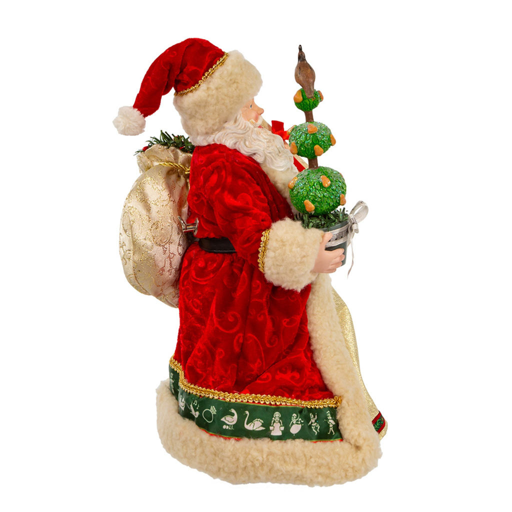 10.5" Fabriché™ Musical 12 Days Of Christmas Santa-The Well Appointed House