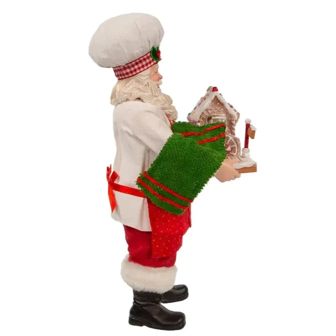 11" Fabriché™ Chef Santa with Gingerbread Train - Christmas Decor - The Well Appointed House