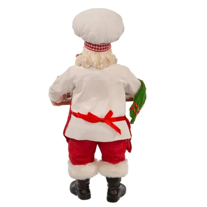 11" Fabriché™ Chef Santa with Gingerbread Train - Christmas Decor - The Well Appointed House