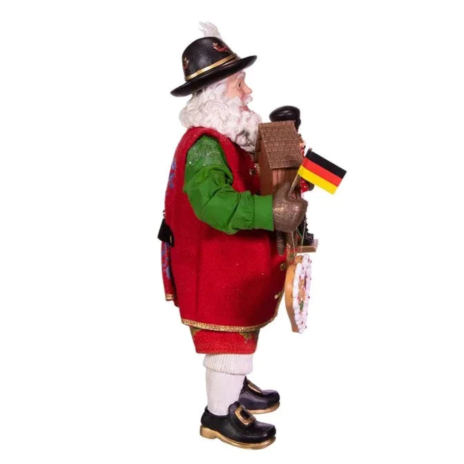 11" Fabriché™ Musical German Santa - Christmas Decor - The Well Appointed House