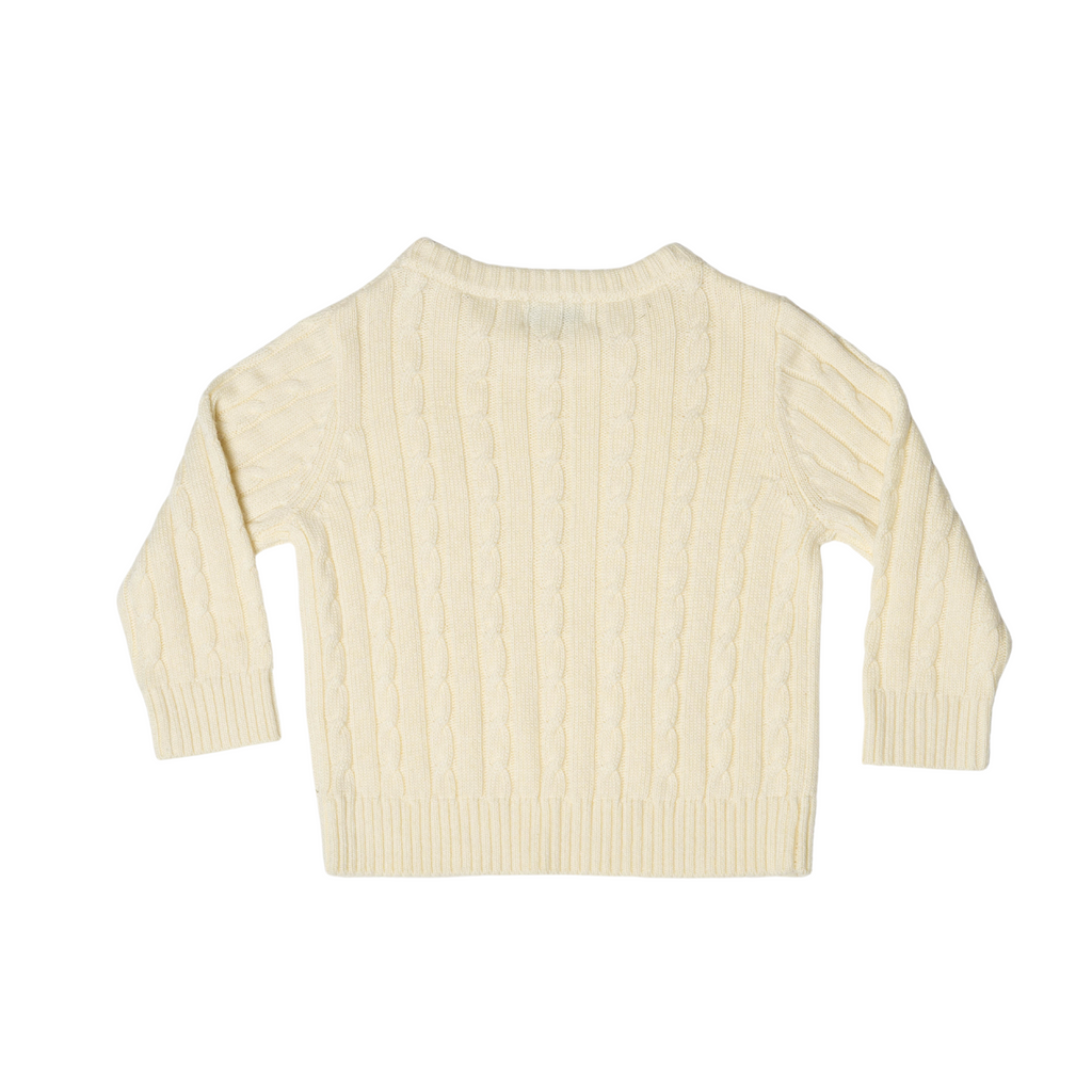 Classic Cable Knit Sweater in 8th Street Ivory - The Well Appointed House