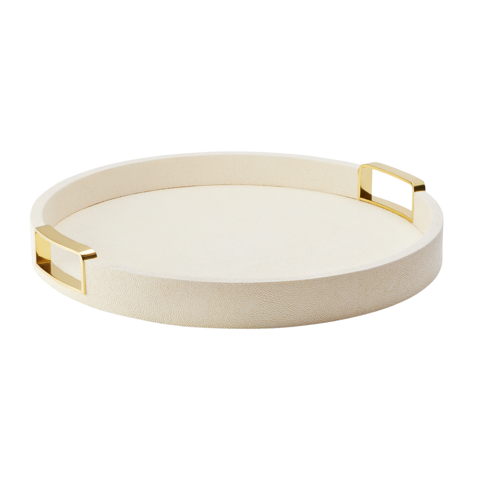 Carina Shagreen Round Tray - The Well Appointed House