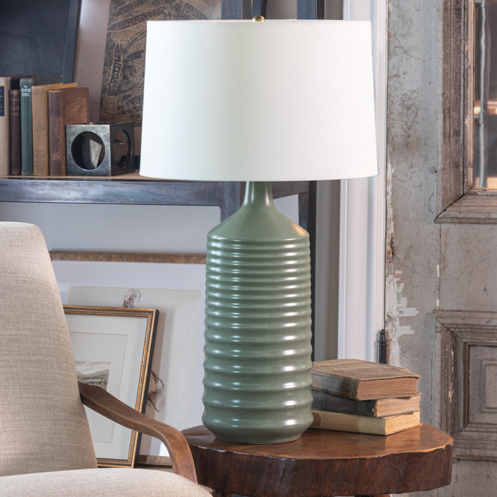 Olive Temperance Ceramic Table Lamp - The Well Appointed House