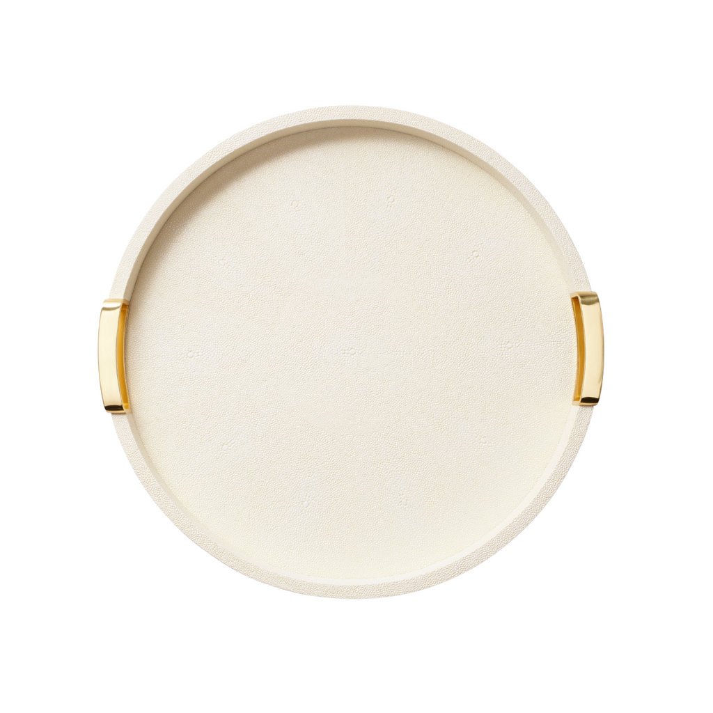 Carina Shagreen Round Tray - The Well Appointed House