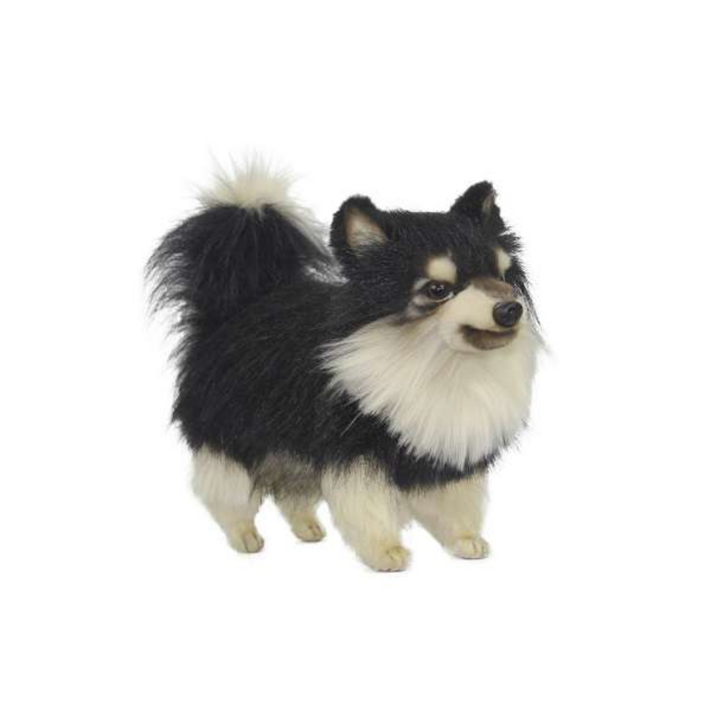 14.2" Black Pomeranian Dog Stuffed Animal - The Well Appointed House