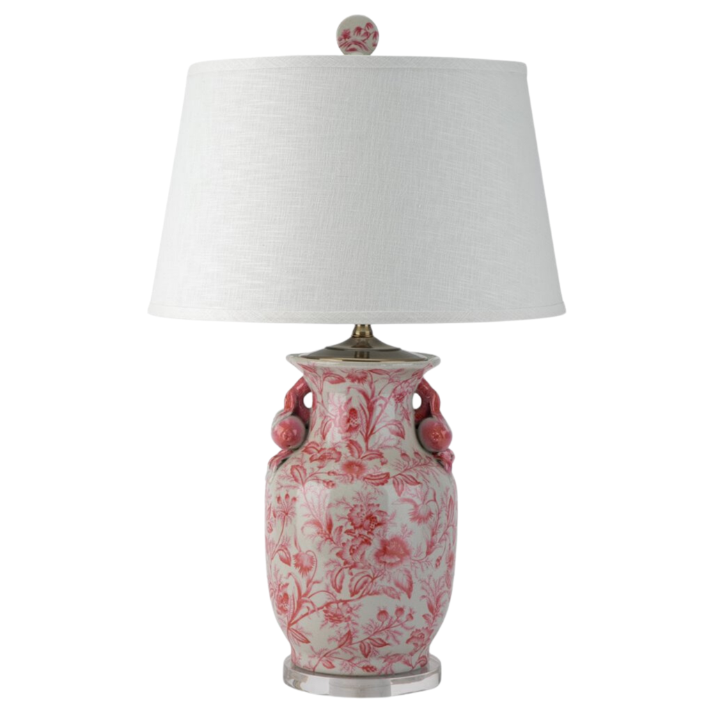 Pink Primrose Porcelain Vase Lamp - The Well Appointed House