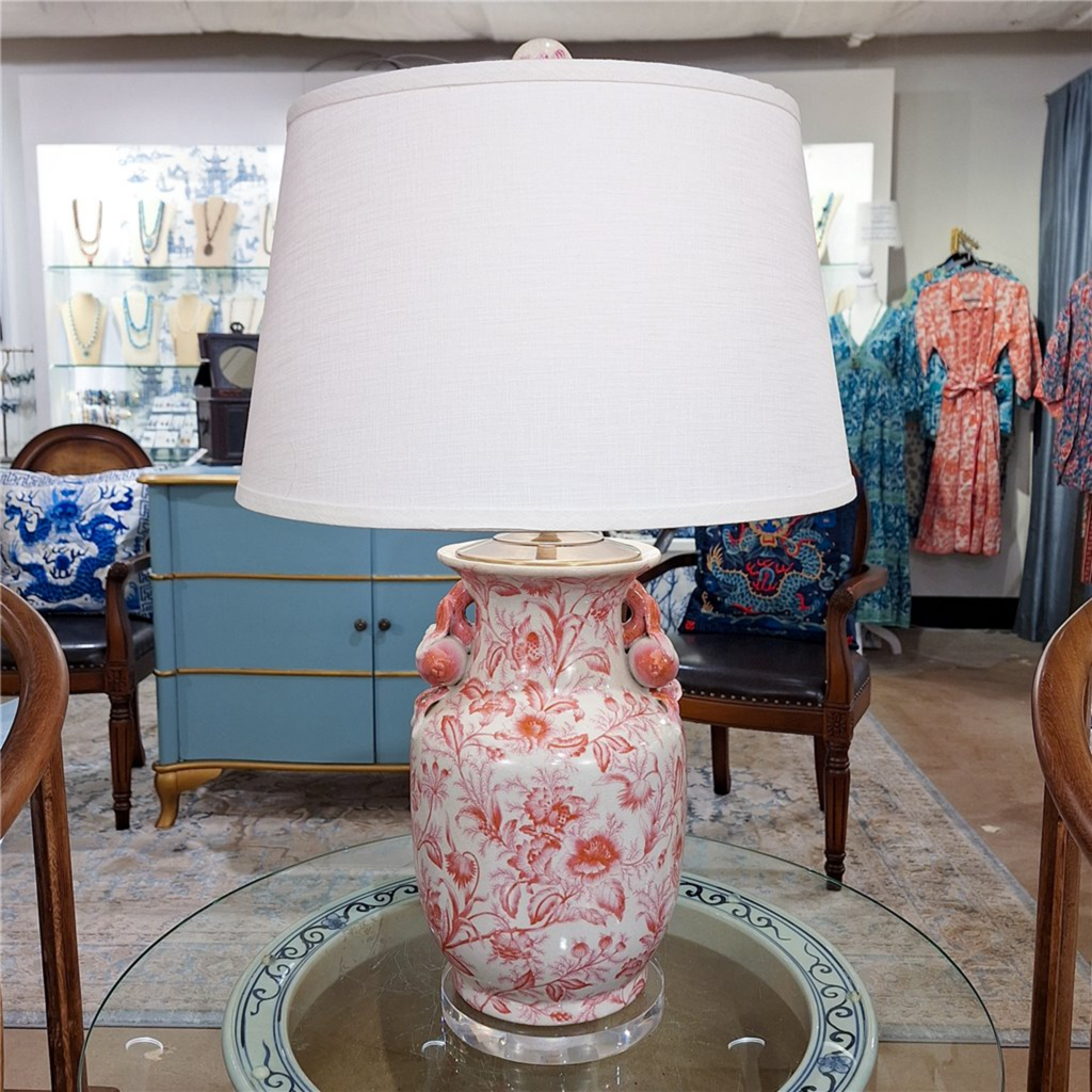 Pink Primrose Porcelain Vase Lamp - The Well Appointed House