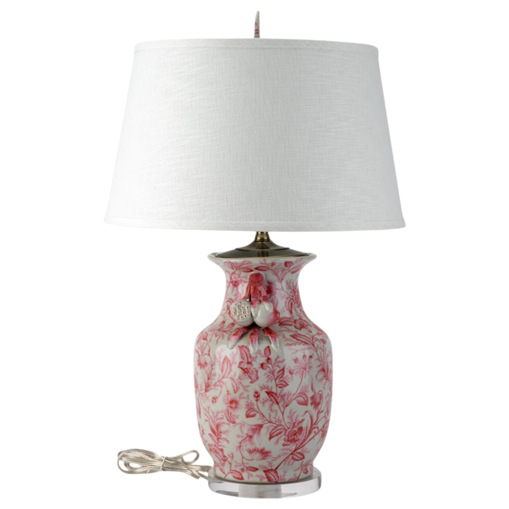 Pink Primrose Porcelain Vase Lamp - The Well Appointed House