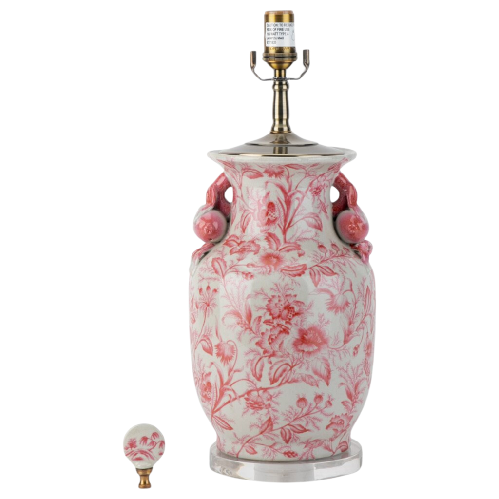 Pink Primrose Porcelain Vase Lamp - The Well Appointed House