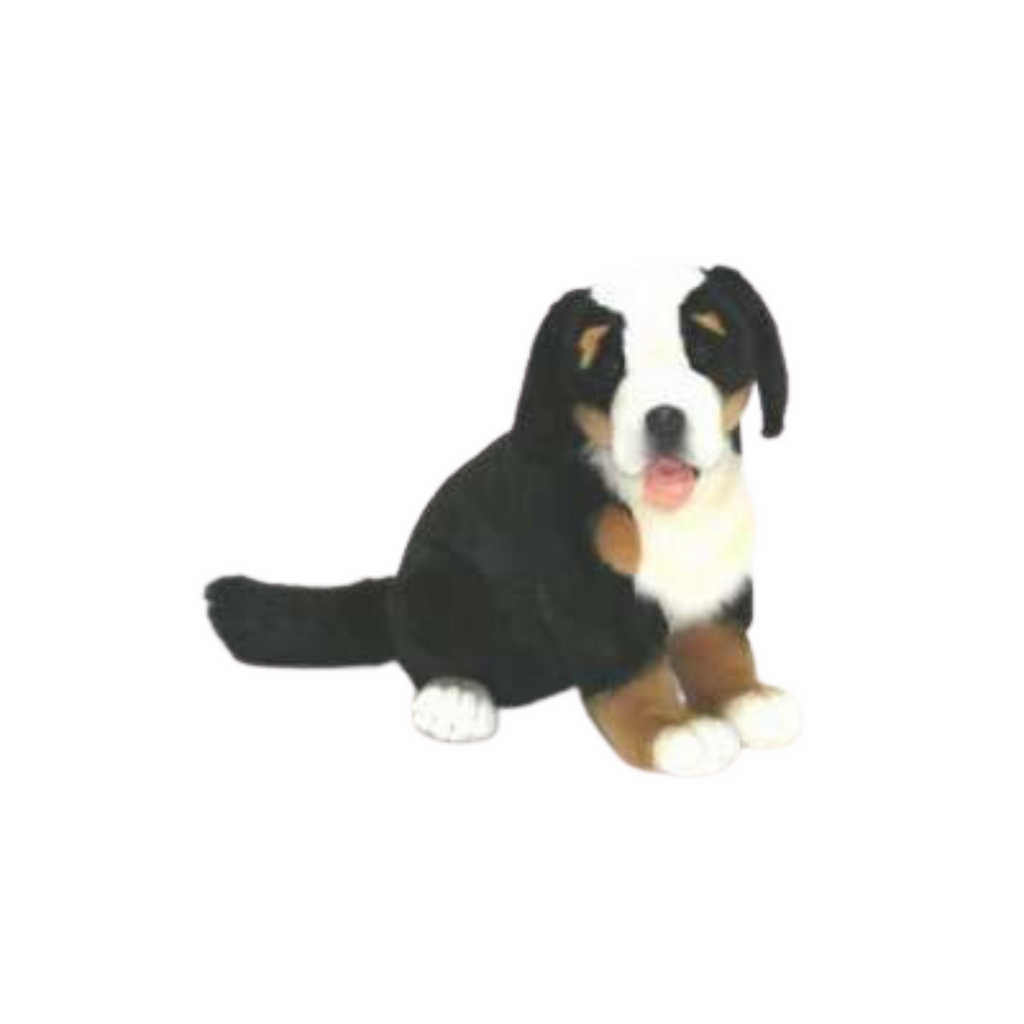 14" Seated Bernese Puppy Dog Stuffed Animal- The Well Appointed House