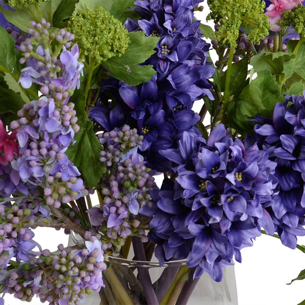 14" Faux Mixed Arrangement in Glass - The Well Appointed House