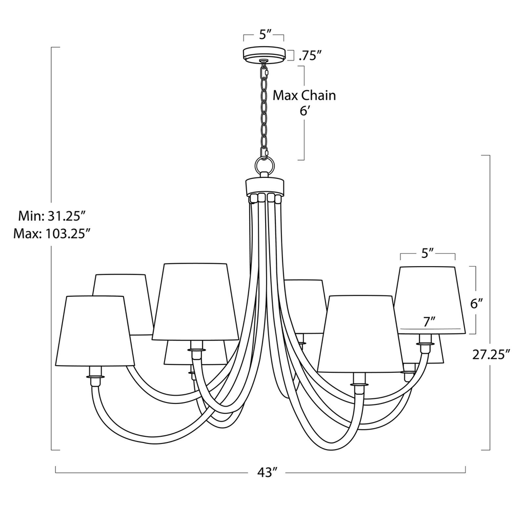 Treble Chandelier - The Well Appointed House