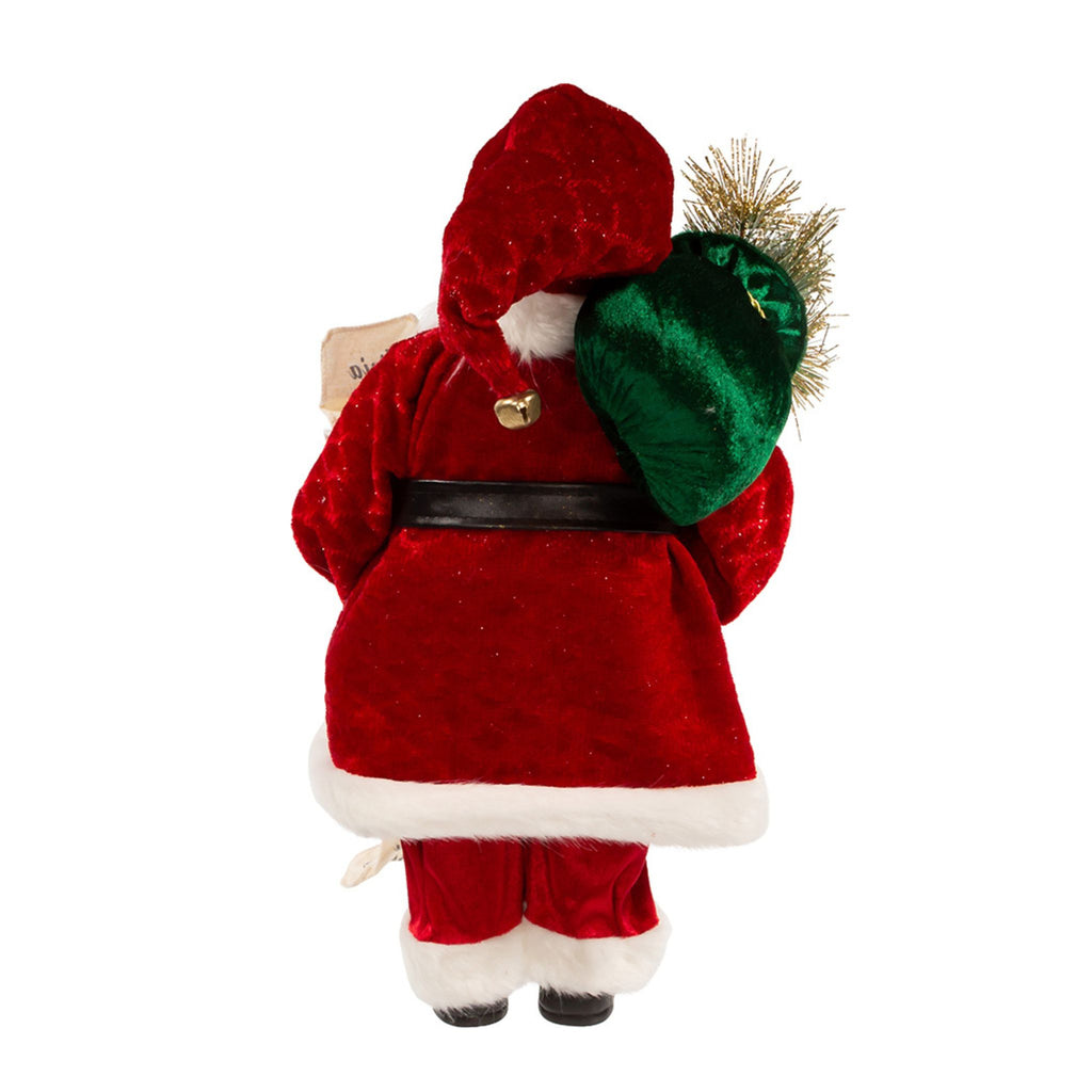 17.25" Kringles Traditional Santa With List-The Well Appointed House