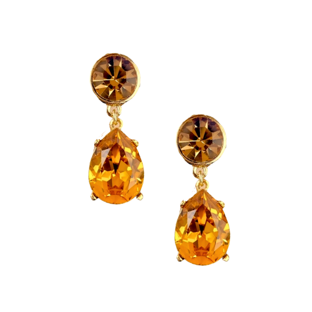 Topaz Teardrop Pierced Earring - The Well Appointed House