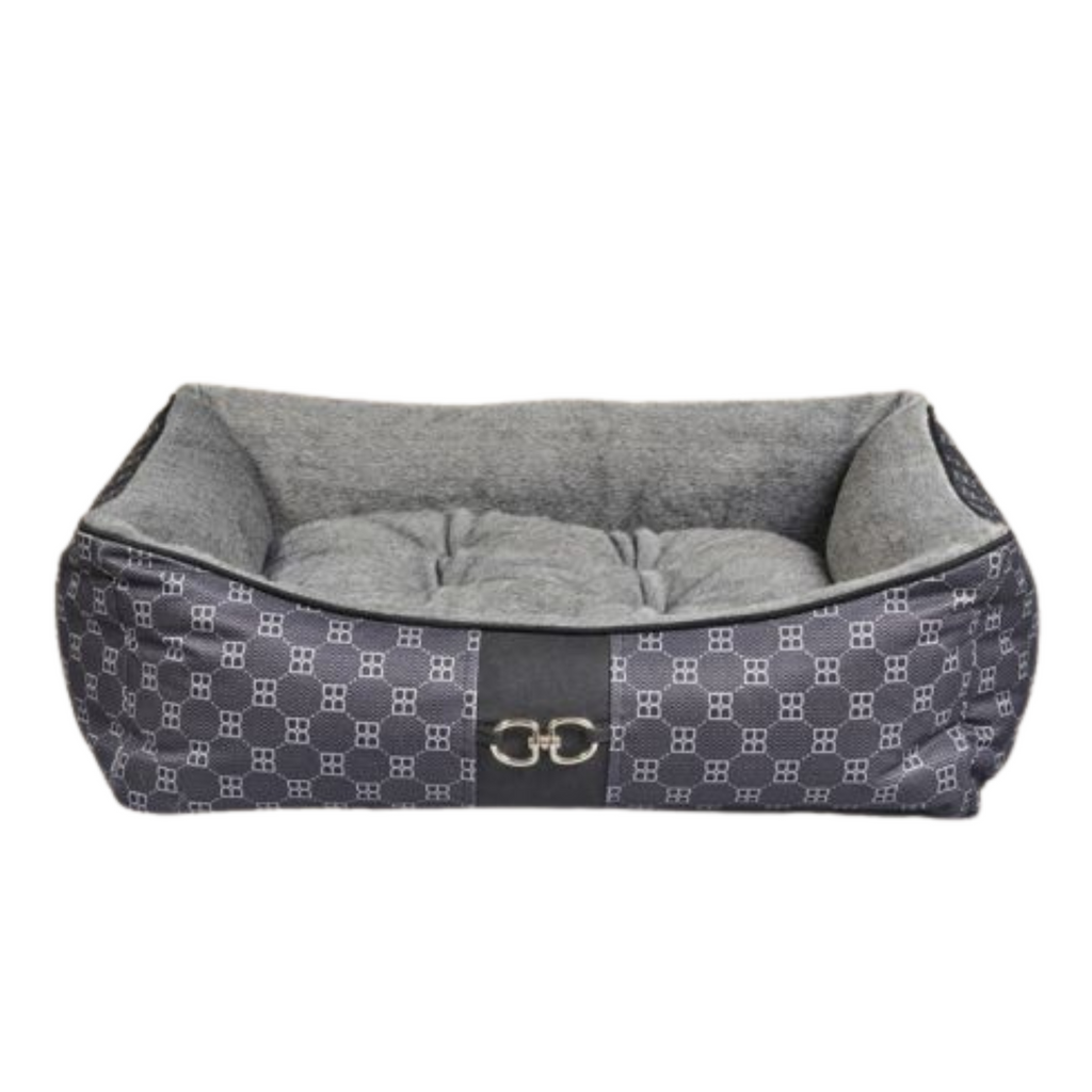 Signature Scoop Bed in Signature Noir with Faux Fur - The Well Appointed House