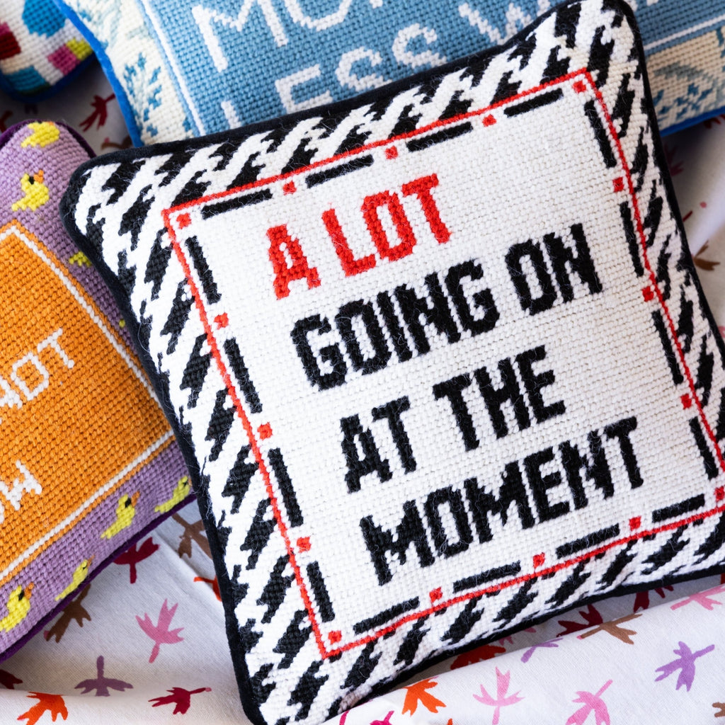 A Lot Going On Needlepoint Pillow - The Well Appointed House