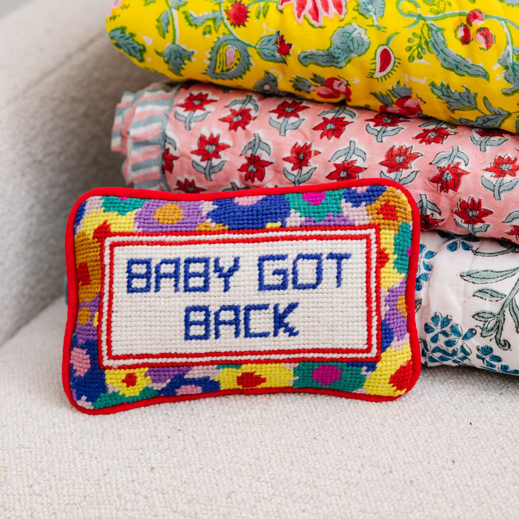 Baby Got Back Mini Needlepoint Pillow - The Well Appointed House