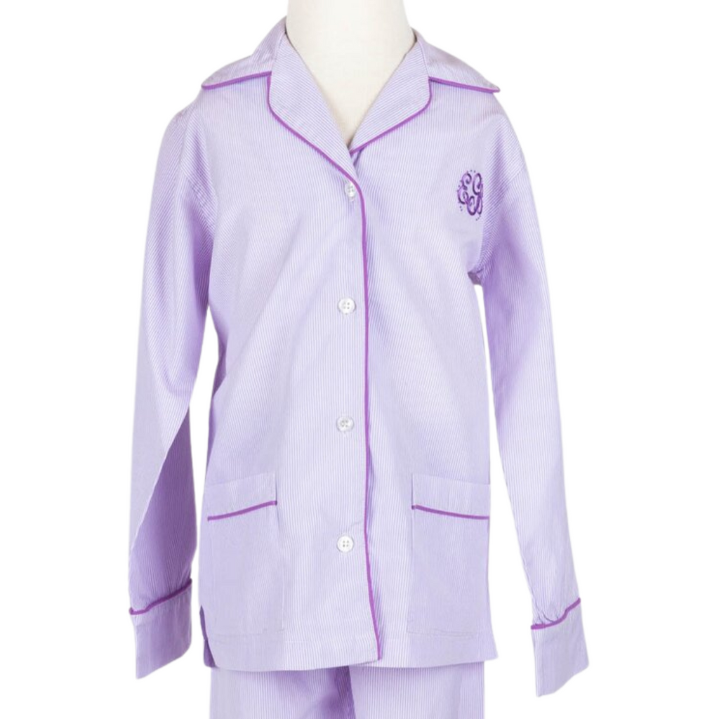 Long Sleeve Pajamas with Monogram - The Well Appointed House