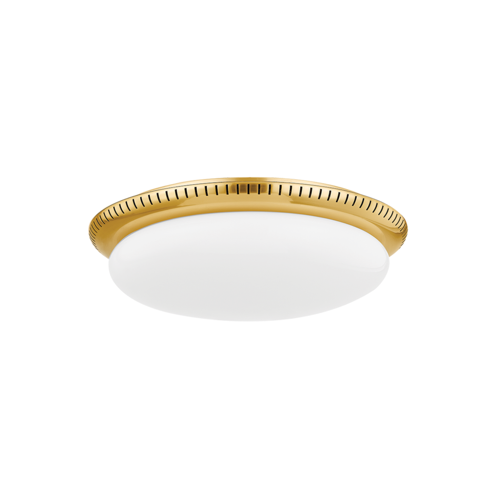 North Castle Deco Inspired Ceiling Light in Aged Brass Finish - The Well Appointed House