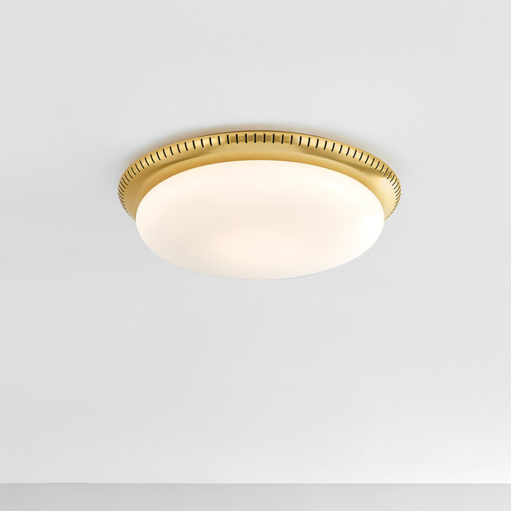 North Castle Deco Inspired Ceiling Light in Aged Brass Finish - The Well Appointed House