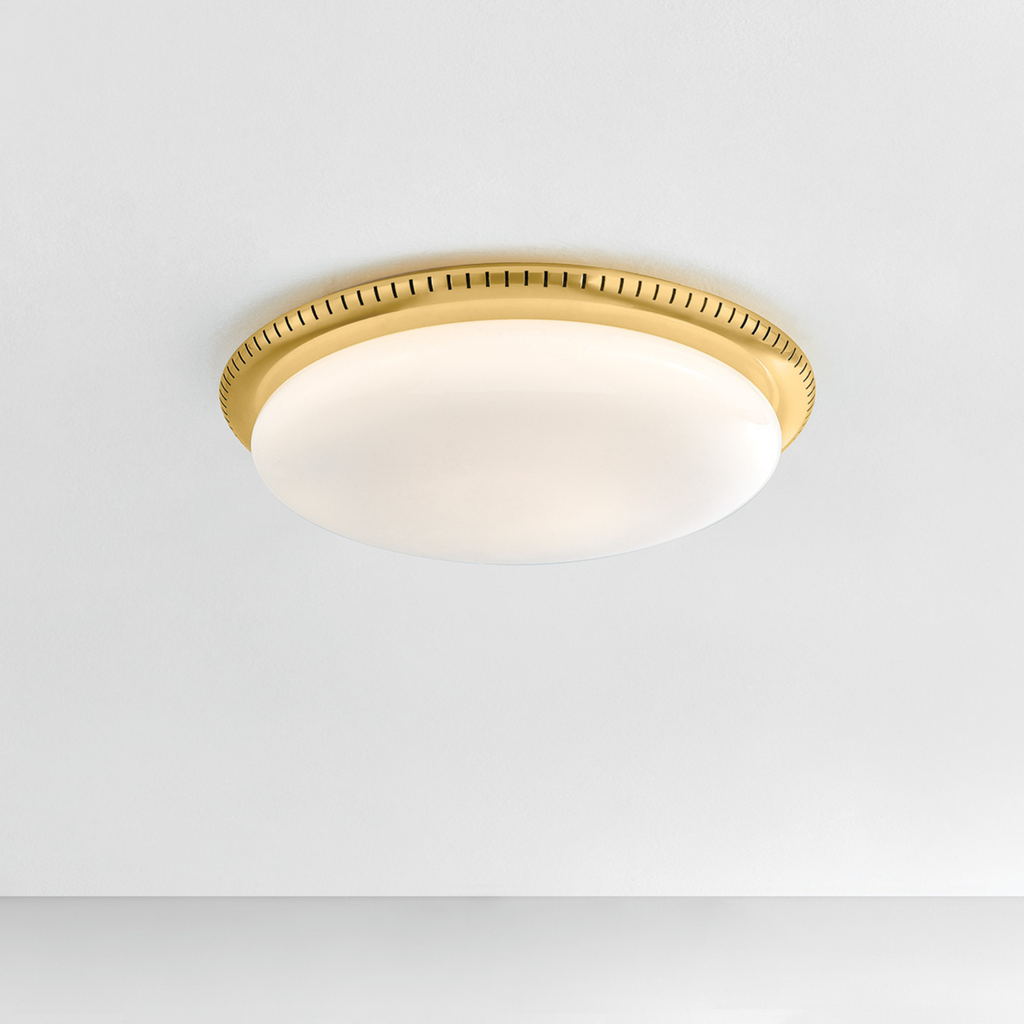 North Castle Deco Inspired Ceiling Light in Aged Brass Finish - The Well Appointed House