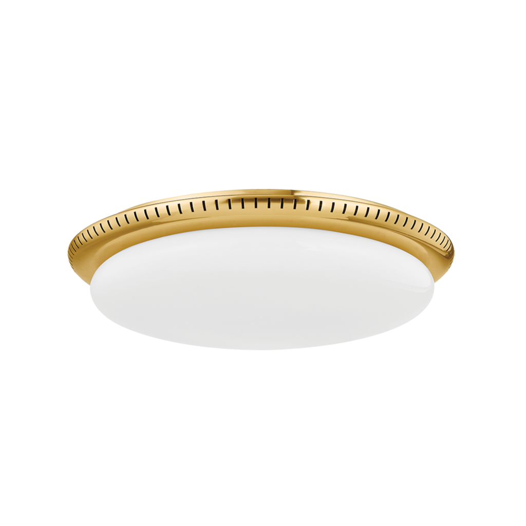 North Castle Deco Inspired Ceiling Light in Aged Brass Finish - The Well Appointed House