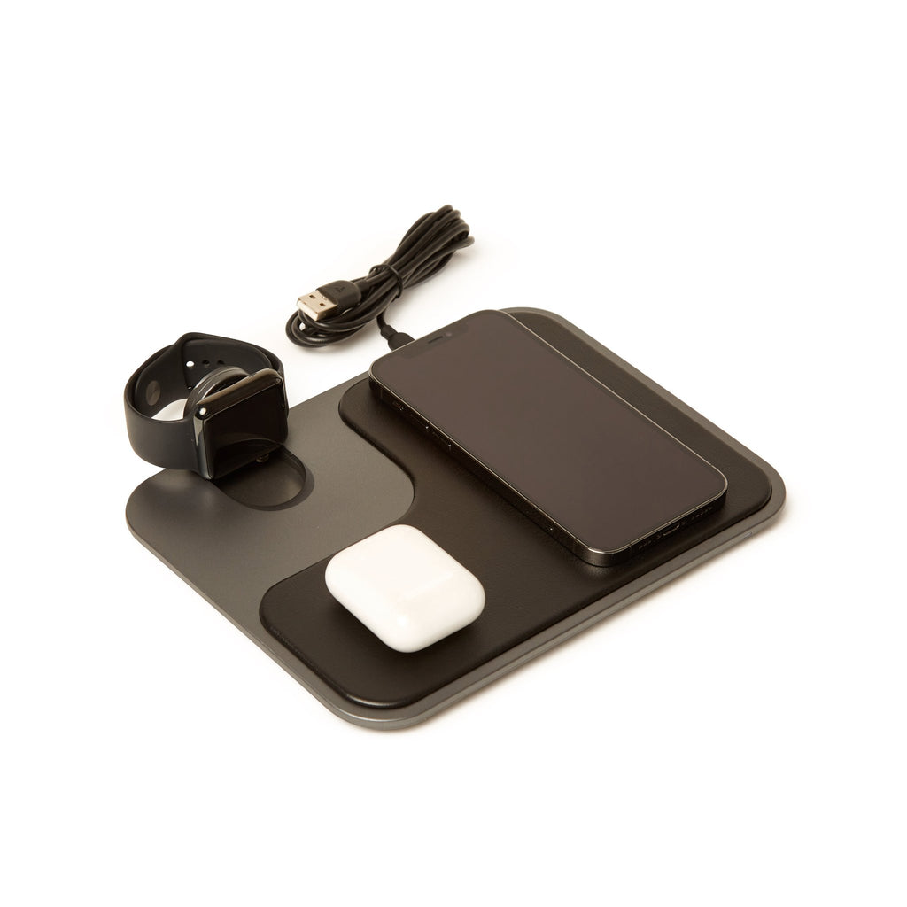 Coen 3 In 1 Wireless Charging Tray in Black- The Well Appointed House