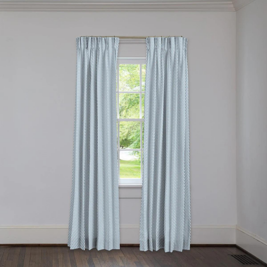 Ponce Blueridge 3 Finger Pinch Pleat Custom Drapery Panel - The Well Appointed House