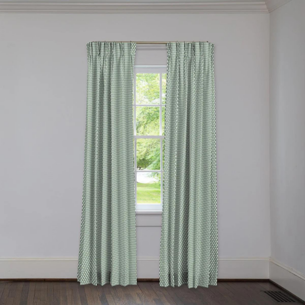 Calais Boxwood 3 Finger Pinch Pleat Custom Drapery Panel- The Well Appointed House