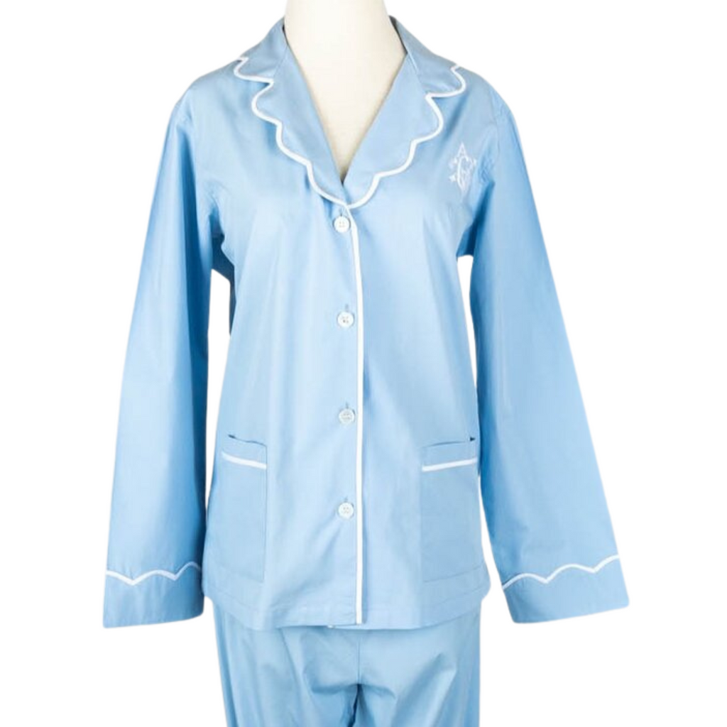 Long Sleeve Pajamas with Monogram - The Well Appointed House