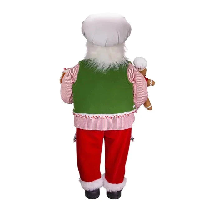 40" Christmas Chef Gingerbread Santa - Christmas Decor - The Well Appointed House