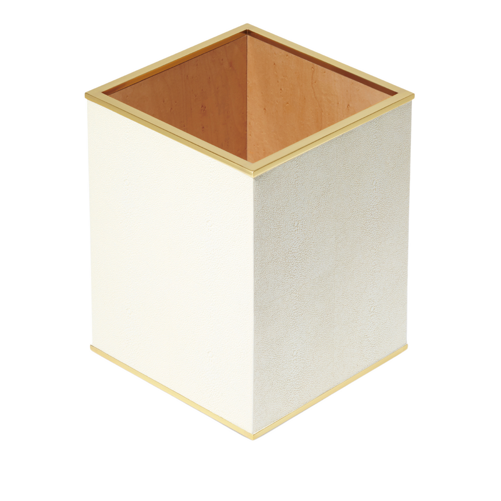 Classic Shagreen Wastebasket - The Well Appointed House