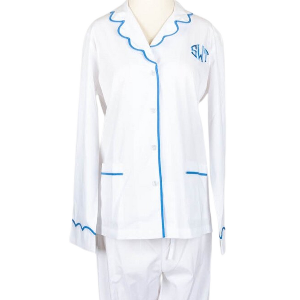 Long Sleeve Pajamas with Monogram - The Well Appointed House