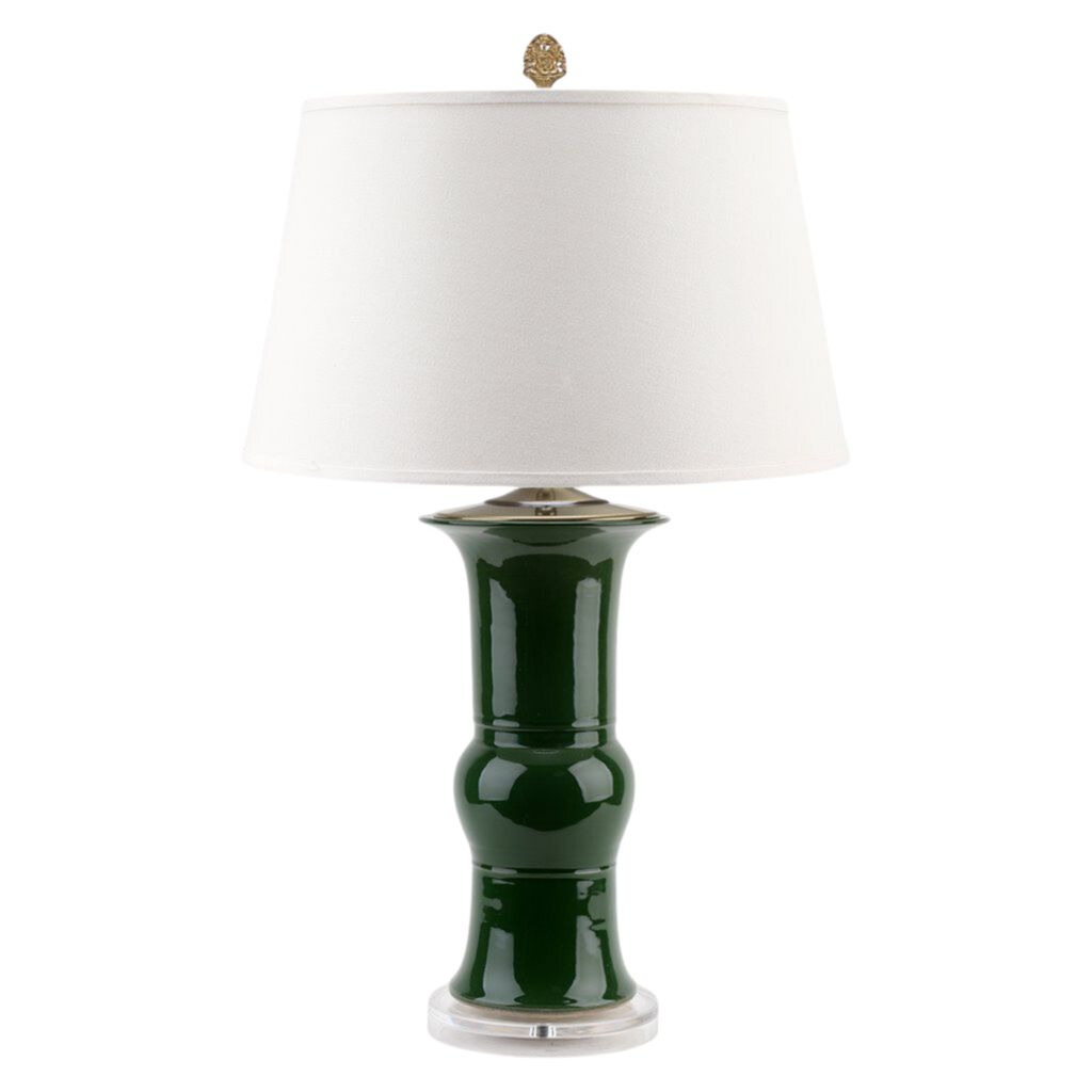 Palace Vase Lamp in Royal Green - The Well Appointed House