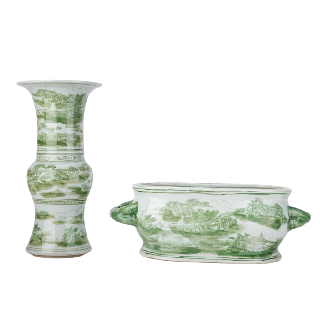 Princess Mantel Vase In Green - The Well Appointed House