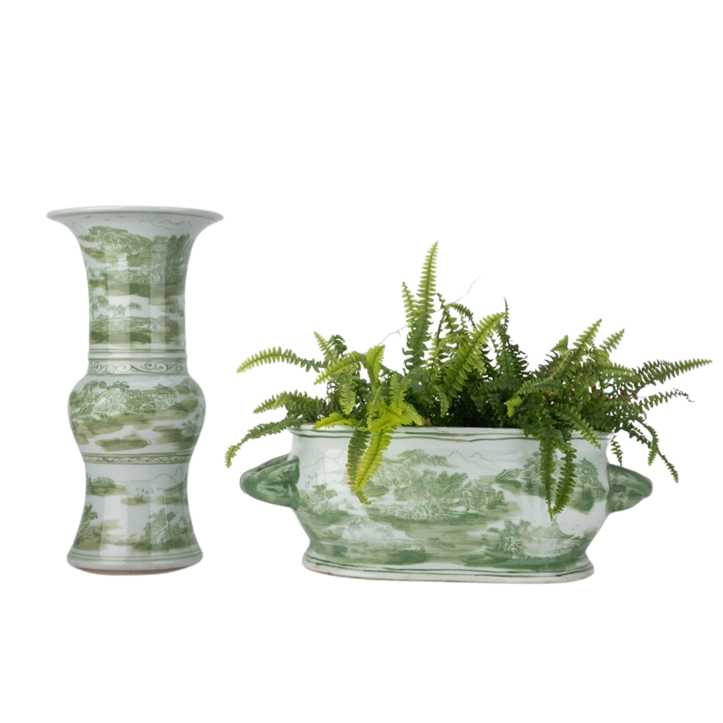 Princess Mantel Vase In Green - The Well Appointed House