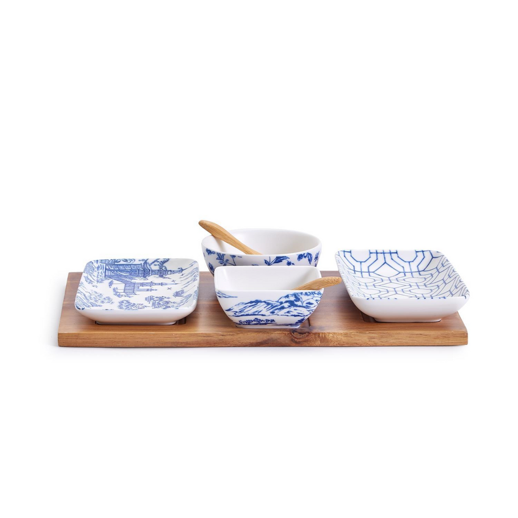 Chinoiserie 7 Pc Tidbits and Tapas Serving Set - The Well Appointed House