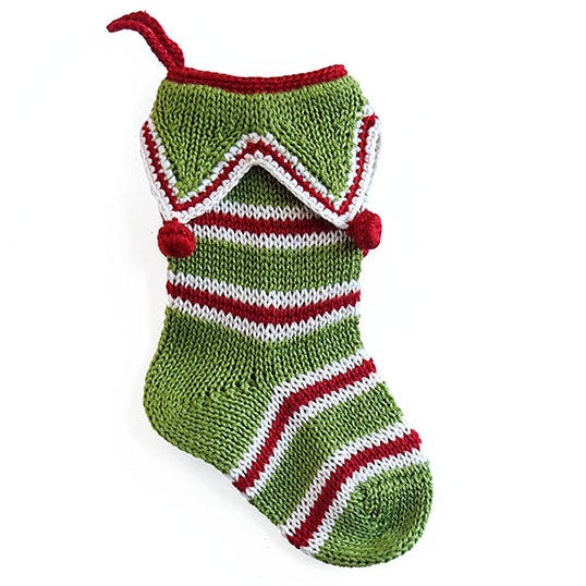 Mini Elf Cuff Stocking in Green - The Well Appointed House