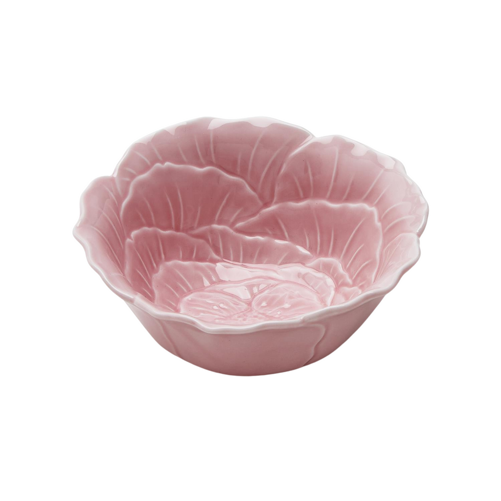 Set of Four Pretty Pink Porcelain Flower Tidbit Bowls - The Well Appointed House