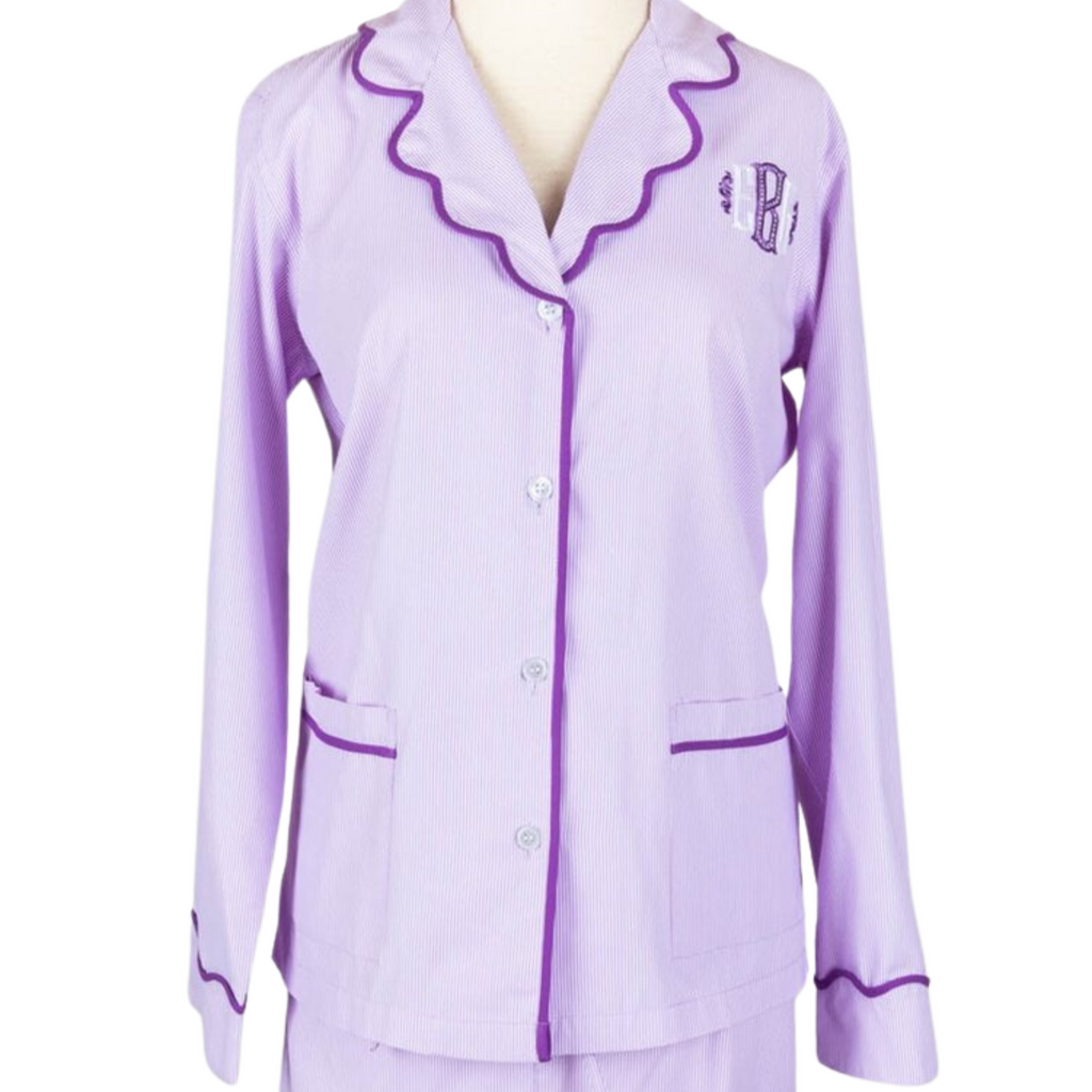 Long Sleeve Pajamas with Monogram - The Well Appointed House