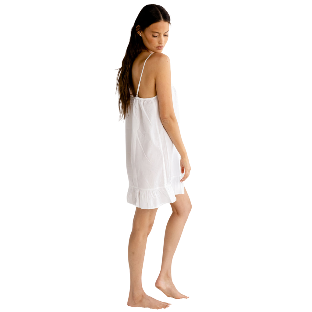 Madeline White Cotton Nightgown - The Well Appointed House