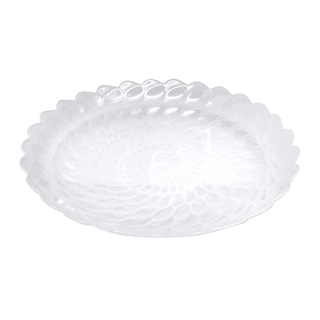 Alabaster White Large Scallop Rim Bowl - The Well Appointed House