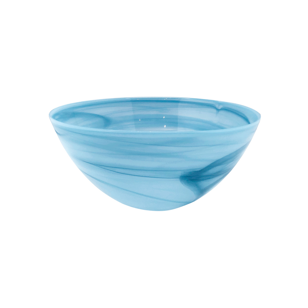 Aqua Alabaster Medium Bowl - The Well Appointed House