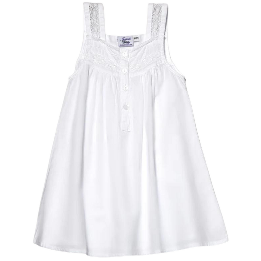 Kate White Cotton Dress, Lace - The Well Appointed House