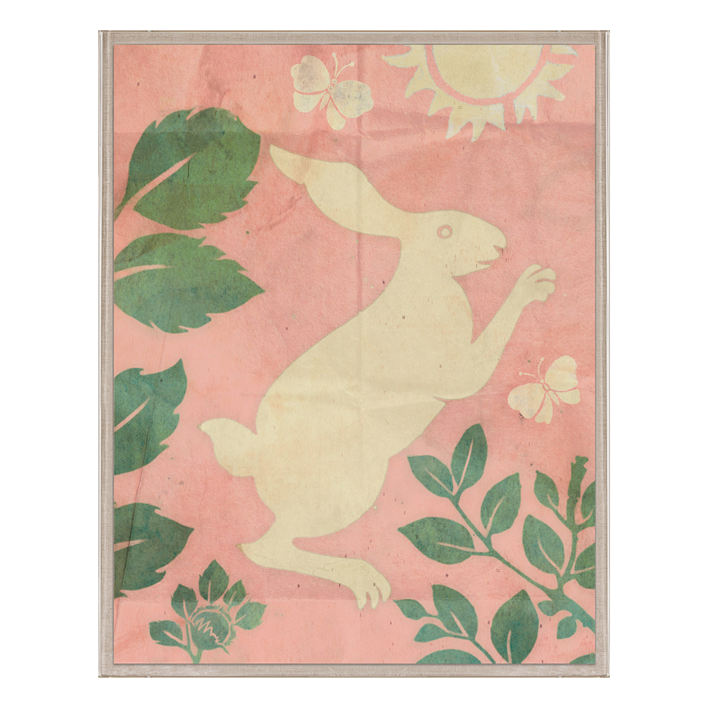 Frederick Steiner Archive, Jumping Rabbits in Pink - THE WELL APPOINTED HOUSE