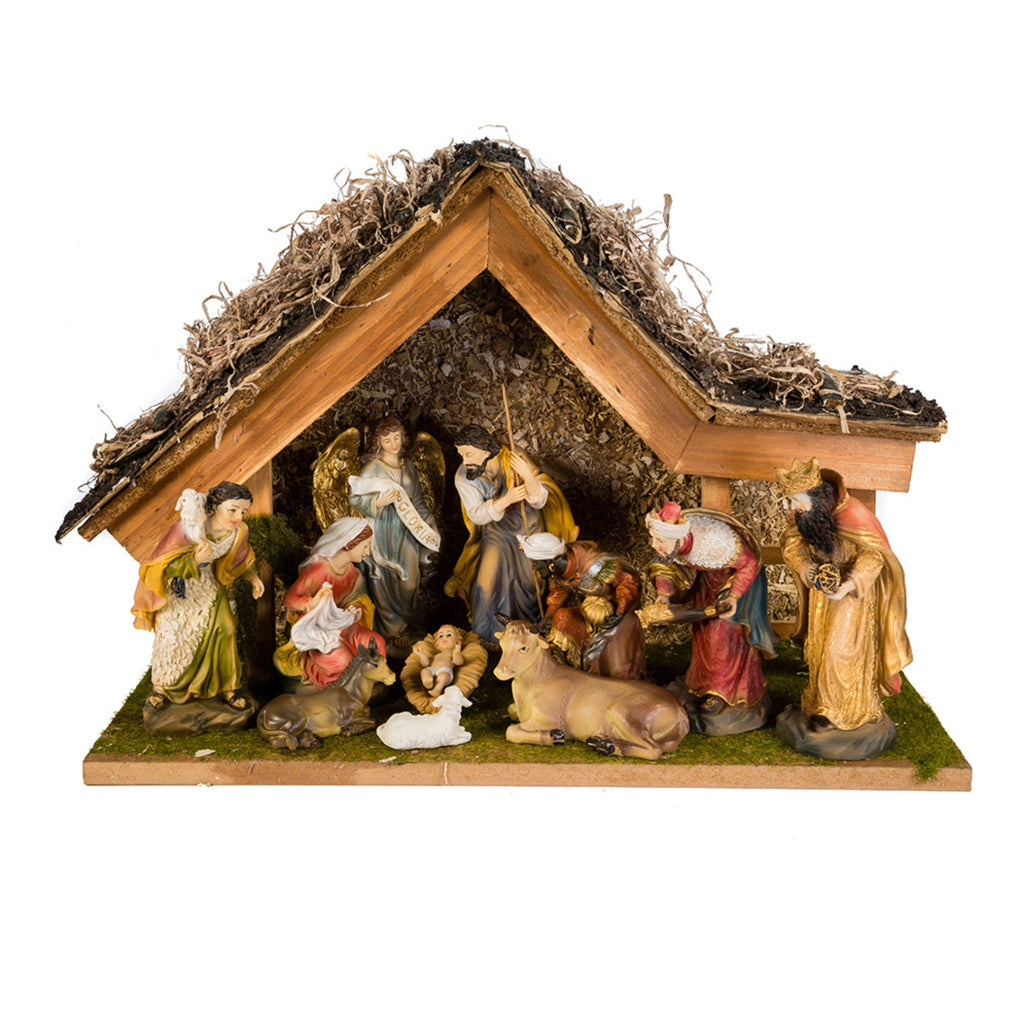 Nativity Set With A Stable, 11-Piece Set-The Well Appointed House