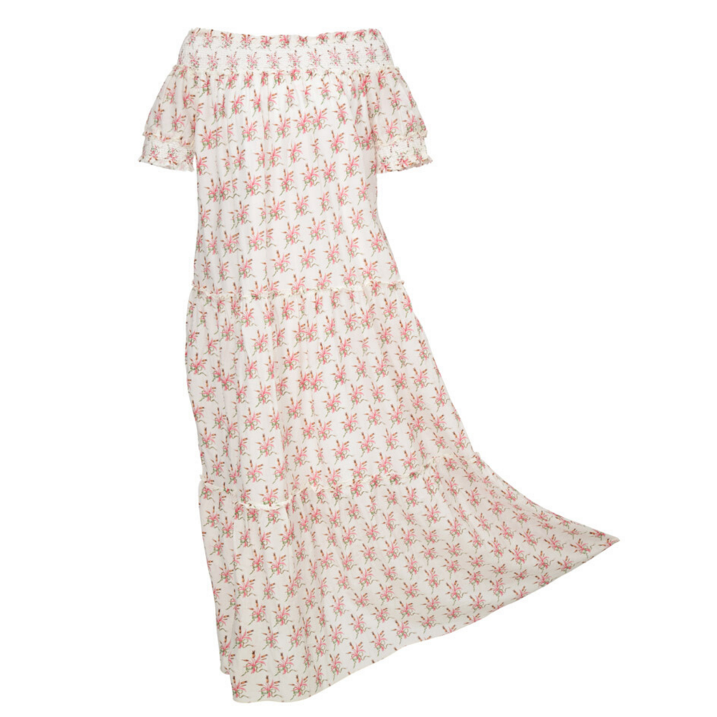 Alexis OTS Maxi Dress in Pink - The Well Appointed House